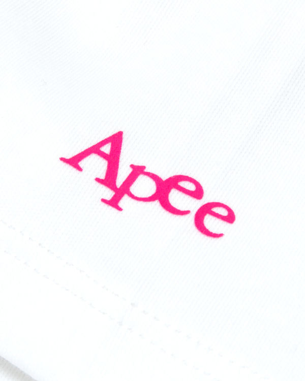 T Shirts Bape Logo berry Femme Blanche | CKTSX3762