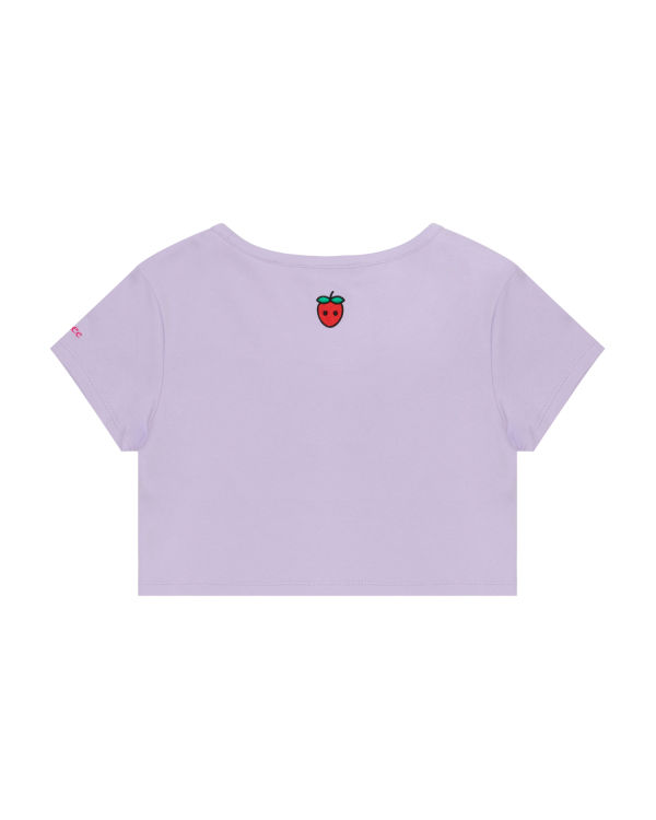 T Shirts Bape Logo berry Femme Violette | PBYSN4923