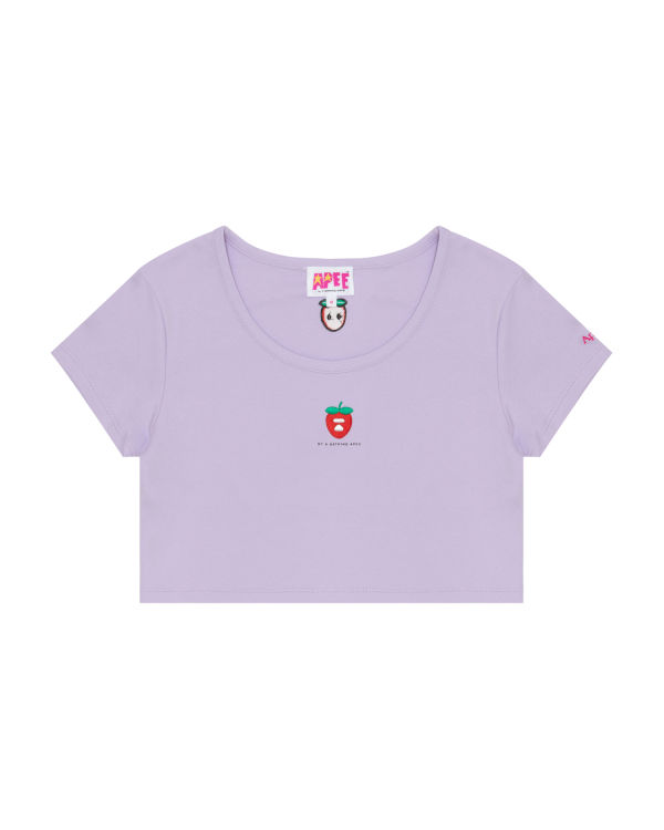 T Shirts Bape Logo berry Femme Violette | PBYSN4923