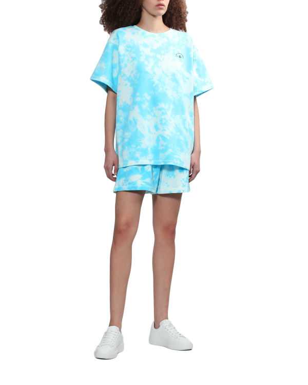 T Shirts Bape Logo-dye Femme Bleu | NKXMT9475