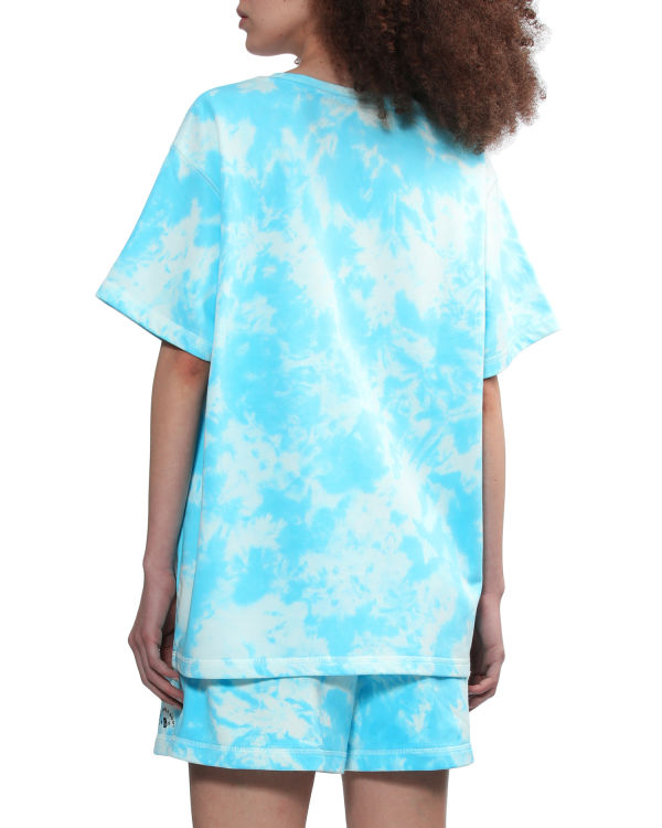 T Shirts Bape Logo-dye Femme Bleu | NKXMT9475