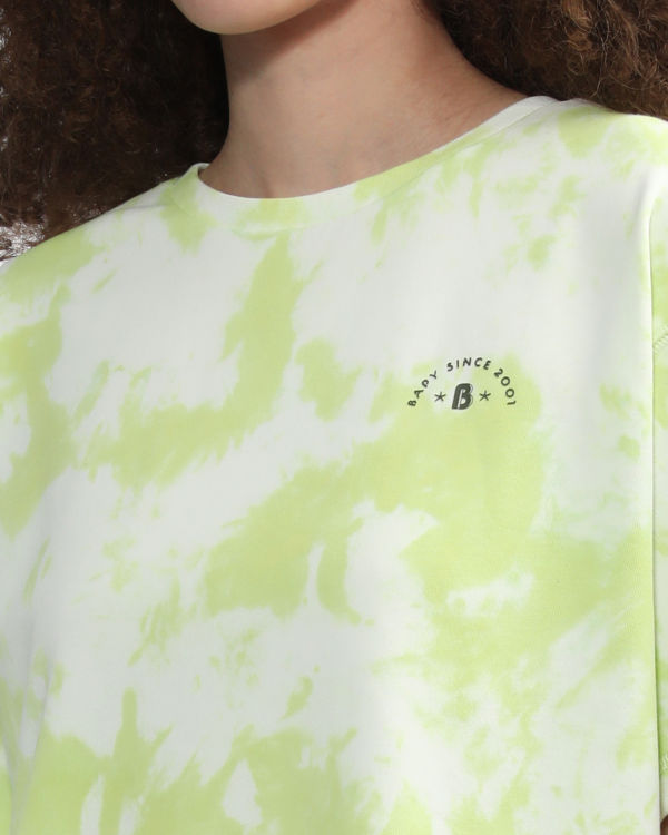 T Shirts Bape Logo-dye Femme Vert Clair | XVYQJ9074