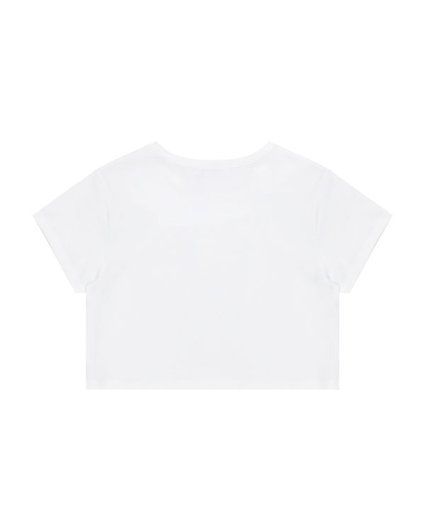 T Shirts Bape Logo printed slim cut Femme Blanche | GTOEX4153