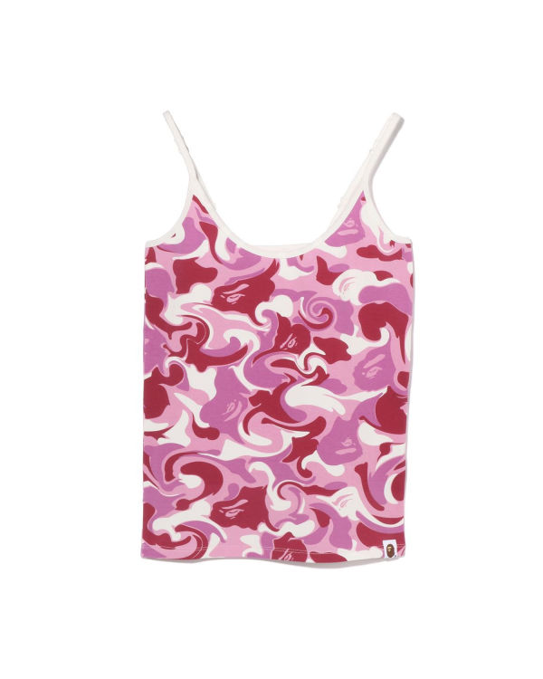 T Shirts Bape Marble Camo Camisole Femme Rose | HWLRC9184