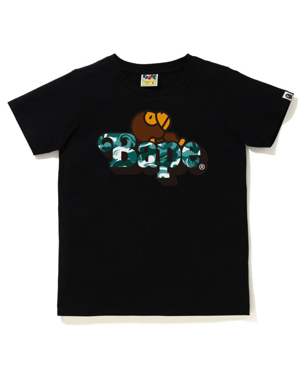 T Shirts Bape Marble Camo Milo On Enfant Noir | EJCVF6975