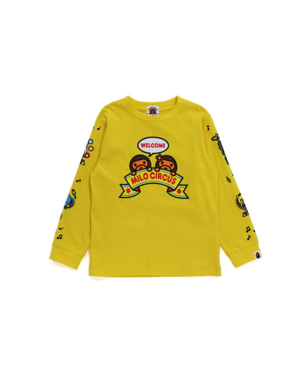 T Shirts Bape Milo Circus L/S Enfant Jaune | BDYZJ3764