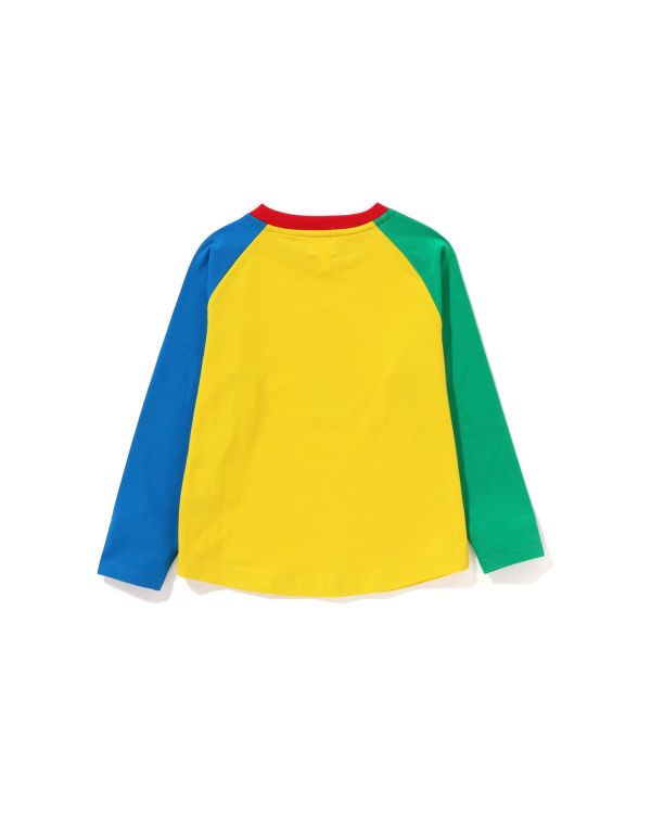 T Shirts Bape Milo Donuts Raglan L/S Enfant Jaune | ZVXHB1205