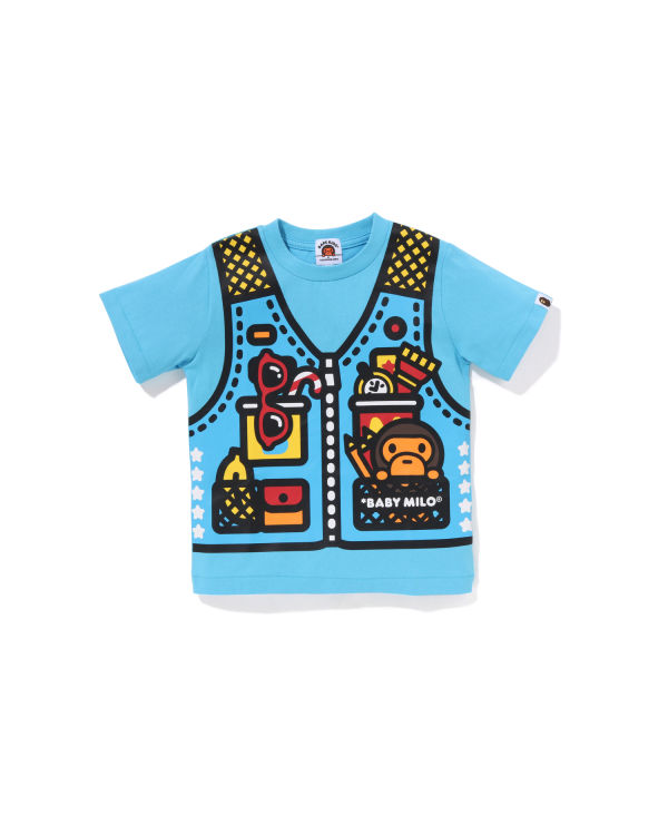 T Shirts Bape Milo Fishing Print Enfant Bleu Clair | PIOJS7356