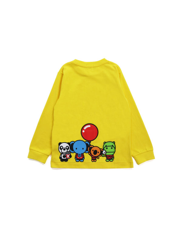 T Shirts Bape Milo & Friends L/S Enfant Jaune | TORDX3647