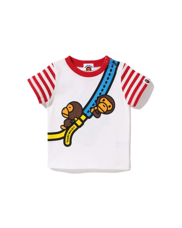 T Shirts Bape Milo One Shoulder Print Enfant Rouge Clair | RNKOQ9023