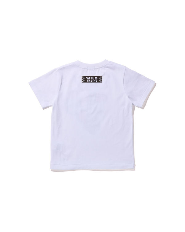 T Shirts Bape Milo Racing #3 Enfant Blanche | HIFCZ9845