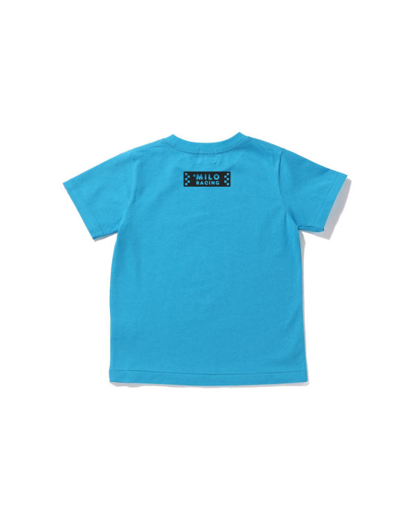 T Shirts Bape Milo Racing #3 Enfant Bleu | XZECF8352