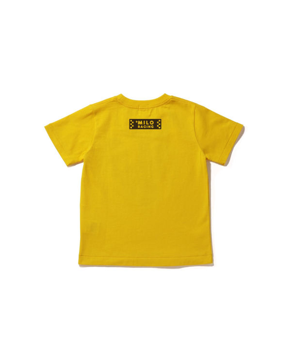 T Shirts Bape Milo Racing #3 Enfant Jaune | GEIVC0538