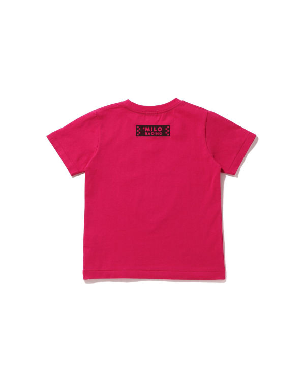 T Shirts Bape Milo Racing #3 Enfant Rose | CHYAK5846