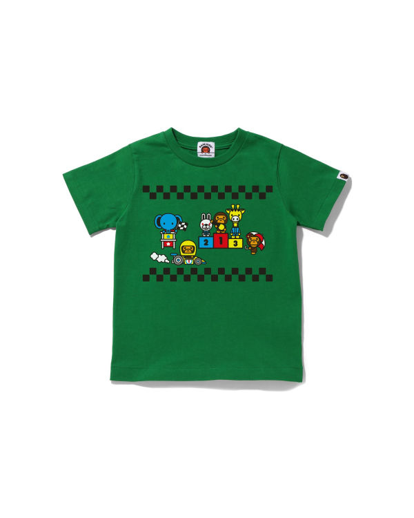 T Shirts Bape Milo Racing #3 Enfant Turquoise | OYLPS8627