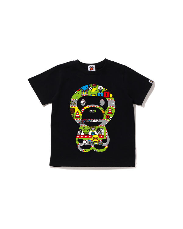 T Shirts Bape Milo Racing Big Milo Enfant Noir | GRSUD4697