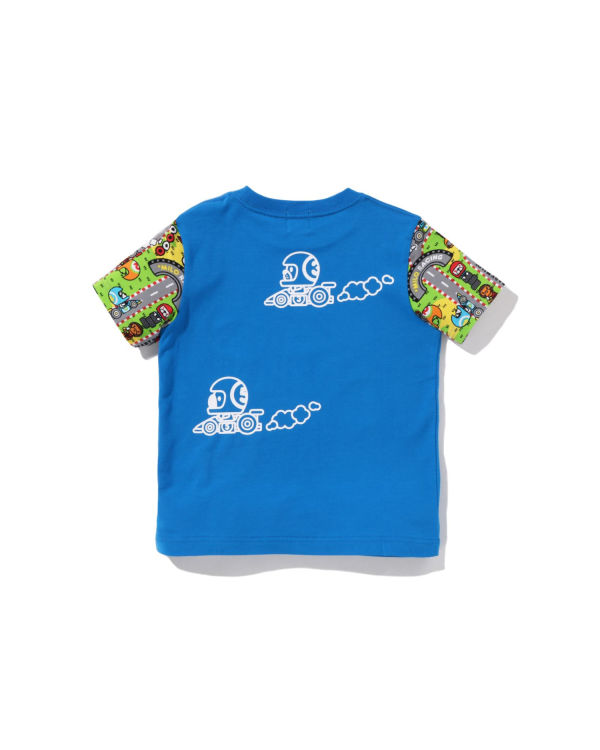 T Shirts Bape Milo Racing Friends Enfant Bleu | UCGAP5497