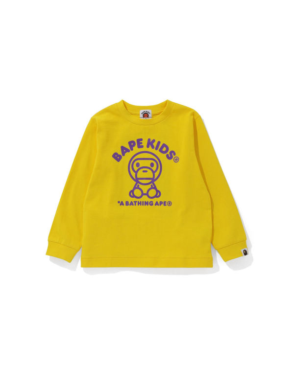 T Shirts Bape Milo Rug L/S Enfant Jaune | QPYIC3652