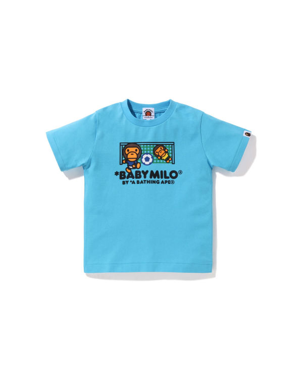 T Shirts Bape Milo Soccer Enfant Bleu | GWDEM3409