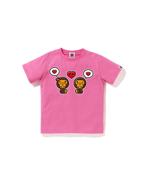 T Shirts Bape Milo Speech Balloon #1 Enfant Rose | TOJED7204