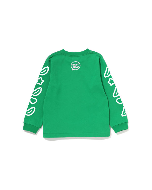 T Shirts Bape Milo Speech Balloon L/S #1 Enfant Menthe | RUHQA6459