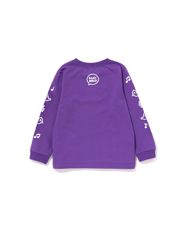 T Shirts Bape Milo Speech Balloon L/S #2 Enfant Violette | DKRUZ3160