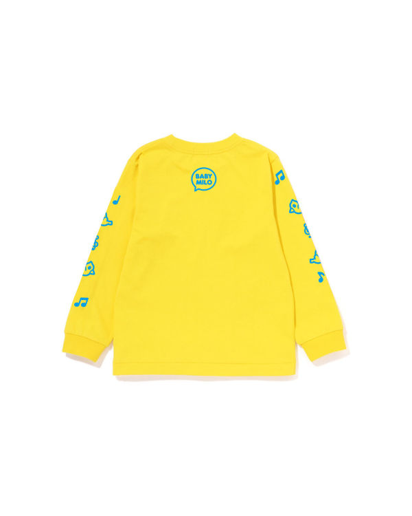 T Shirts Bape Milo Speech Balloon L/S #2 Enfant Jaune | EMRJV6125