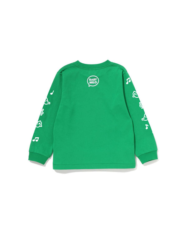 T Shirts Bape Milo Speech Balloon L/S #2 Enfant Menthe | GRAVK2305