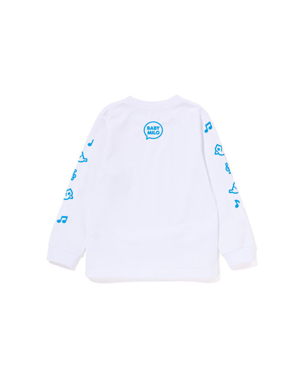 T Shirts Bape Milo Speech Balloon L/S #2 Enfant Blanche | UNFBO4130