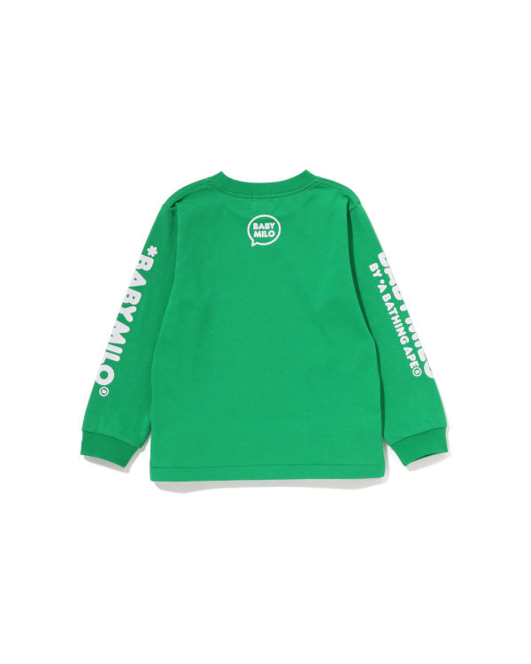 T Shirts Bape Milo Speech Balloon L/S #3 Enfant Menthe | LWBXE4921