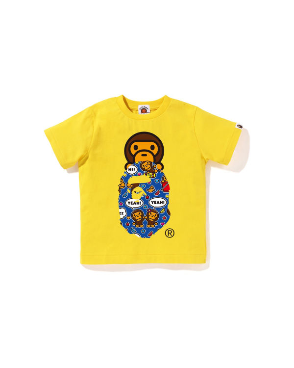 T Shirts Bape Milo Speech Balloon Milo On Ape Head Enfant Jaune | LYCEN1624