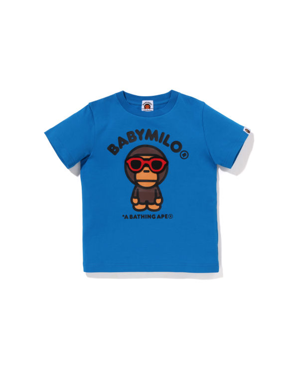 T Shirts Bape Milo Sunglass Patched Enfant Bleu Royal Bleu | XSBMH1470