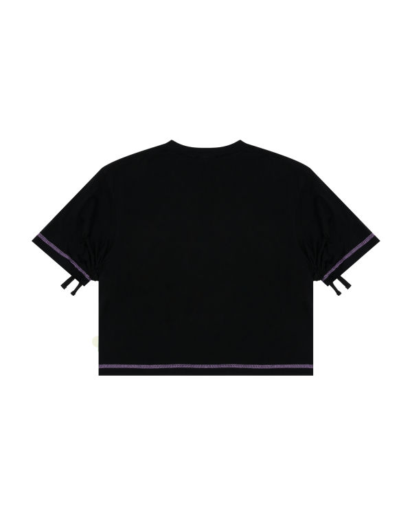 T Shirts Bape Milo cropped fit Femme Noir | RFZWP4865