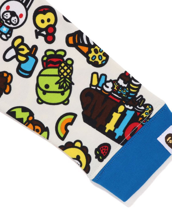 T Shirts Bape Milo mixed fruit layered sleeves Enfant Bleu | BMFRT8906