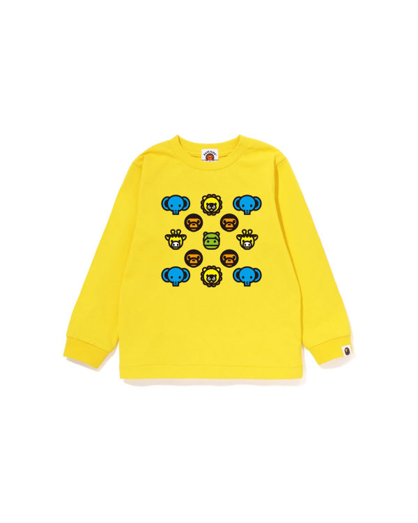 T Shirts Bape Milogram L/S Enfant Jaune | TSPWZ6405