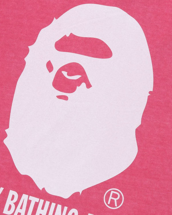 T Shirts Bape Overdyed By Bathing Ape Relaxed Homme Rose | XZDHW3706