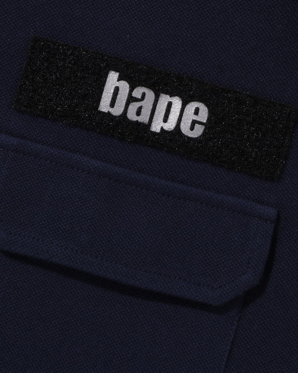 T Shirts Bape Relaxed Fit Polo Homme Bleu Marine Bleu | QDUFV8612