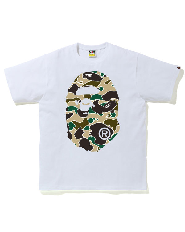 T Shirts Bape STA Camo Big Ape Head Homme Blanche | CLXIK9528