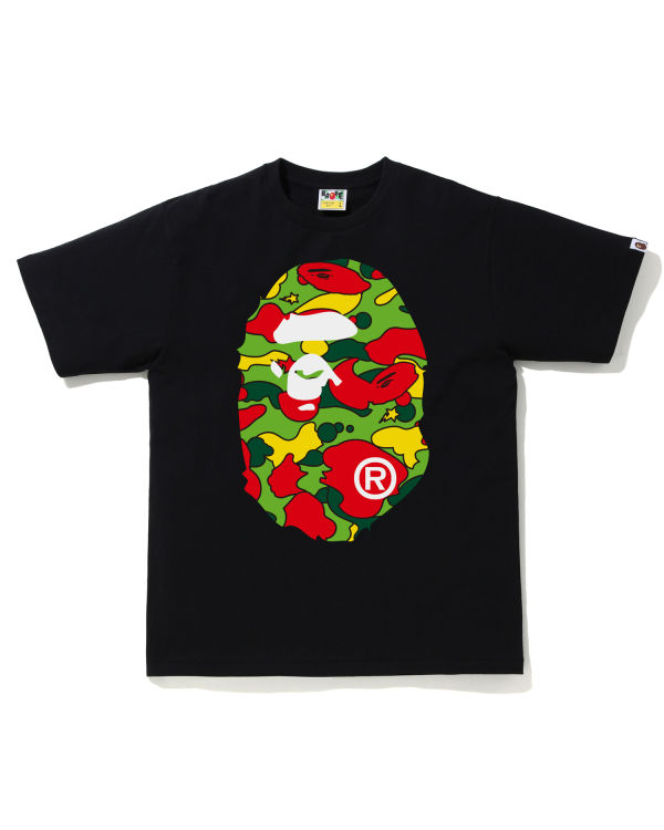 T Shirts Bape STA Camo Big Ape Head Homme Noir | UPFEB8143