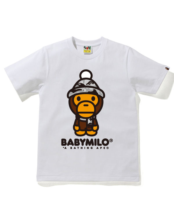 T Shirts Bape STA Camo Milo D\'hiver Femme Blanche | PSGDQ0829