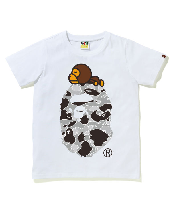 T Shirts Bape STA Camo Milo On Big Ape Femme Blanche | FVPMZ1927