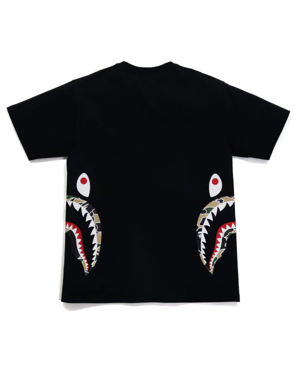 T Shirts Bape STA Camo Side Shark Homme Noir | YQVIK3890