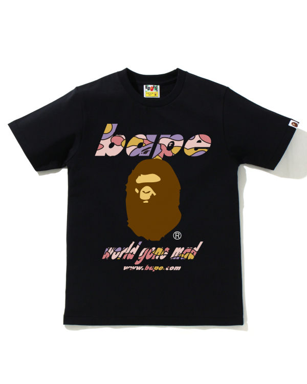 T Shirts Bape STA Camo WGM Ape Head Femme Noir | TLADE4631