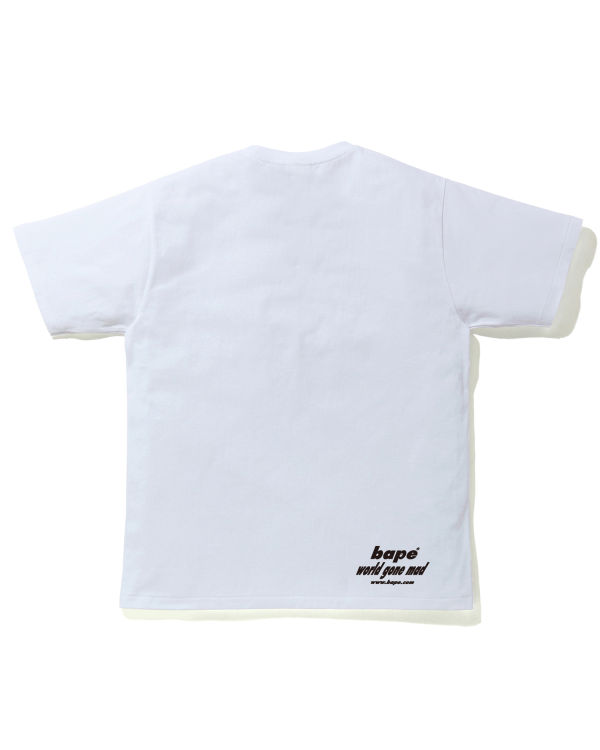 T Shirts Bape STA Camo WGM Ape Head Homme Blanche | FHMEX4683