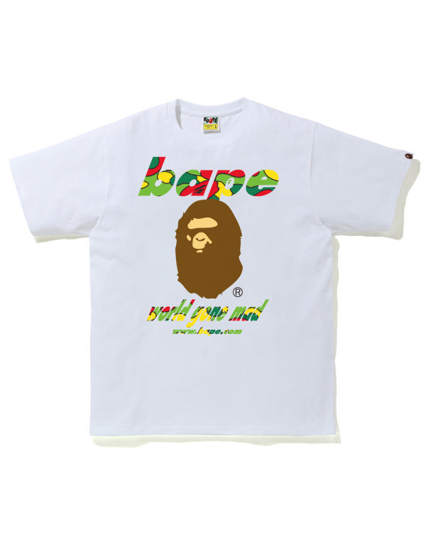 T Shirts Bape STA Camo WGM Ape Head Homme Blanche | FHMEX4683