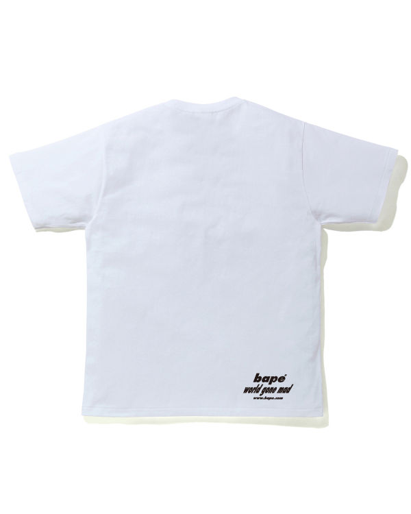 T Shirts Bape STA Camo WGM Ape Head Homme Blanche | WXPRC3480