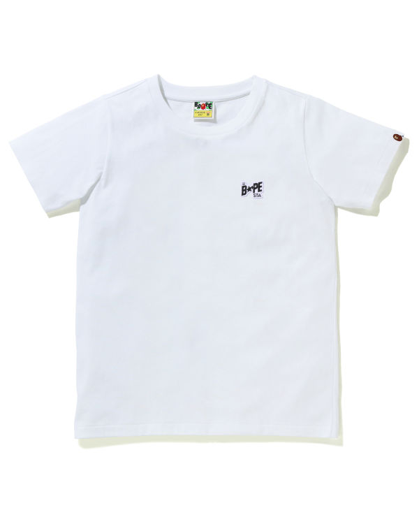 T Shirts Bape STA Logo One Point Femme Blanche | FXOQY3780