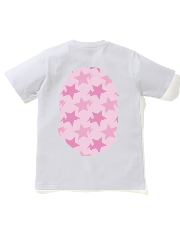 T Shirts Bape STA Pattern Big Ape Head Femme Blanche | UCYLE8764