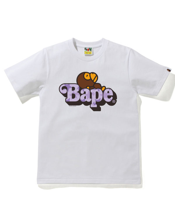 T Shirts Bape STA Pattern Milo On Femme Blanche | GOZKA6718