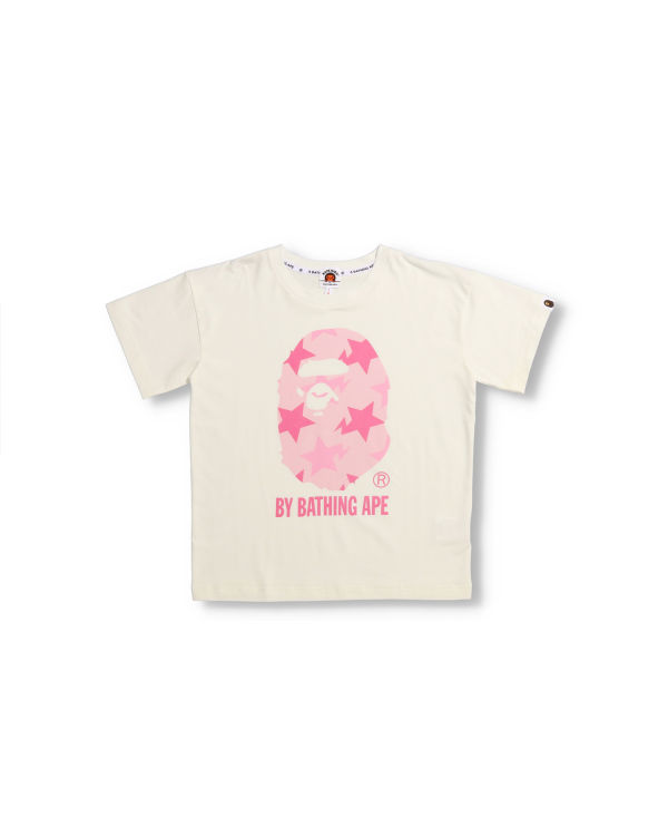 T Shirts Bape STA Pattern Oversized Enfant Rose | OCHNZ5937